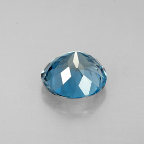 Topazio naturale blu da 2,46 ct, taglio rotondo, VS