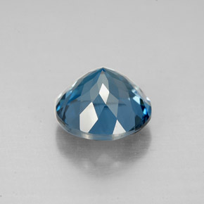 Topazio naturale blu da 2,69 ct, taglio rotondo, VS