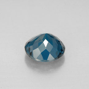 Topazio naturale blu da 2,34 ct, taglio rotondo, VS