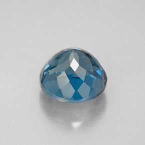 Topazio naturale blu da 3,17 ct, taglio rotondo, VS