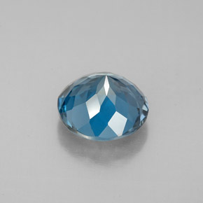 Topazio naturale blu da 2,45 ct, taglio rotondo, VS