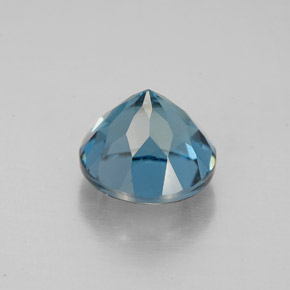 Topazio naturale blu da 2,93 ct, taglio rotondo, VS