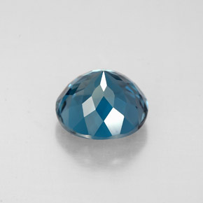 Topazio naturale blu da 2,70 ct, taglio rotondo, VS
