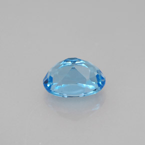 Topazio naturale blu da 1,74 ct, taglio ovale, VVS-VS