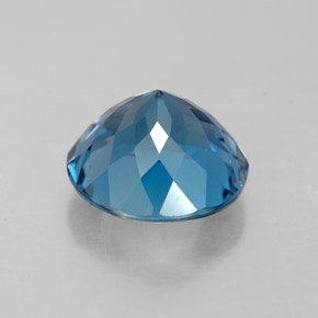 Topazio naturale blu da 2,52 ct, taglio rotondo, VS