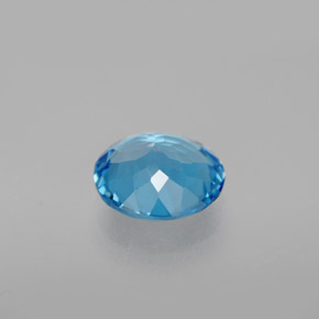 Topazio naturale blu da 2,75 ct, taglio rotondo, VVS-VS