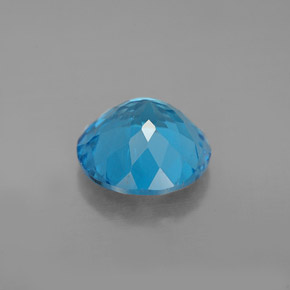 Topazio naturale blu da 2,96 ct, taglio rotondo, VS