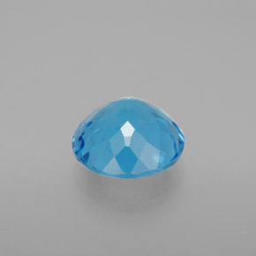 Topazio naturale blu da 3,50 ct, taglio rotondo, VS