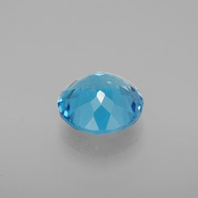 Topazio naturale blu da 3,27 ct, taglio rotondo, VS