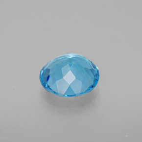 Topazio naturale blu da 2,98 ct, taglio rotondo, VS