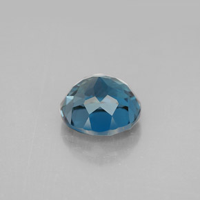 Topazio naturale blu da 3,66 ct, taglio rotondo, VVS-VS