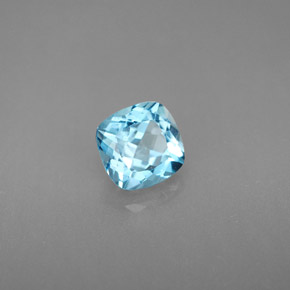 Topazio naturale blu da 1,27 ct, taglio a cuscino, VS