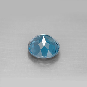 Topazio naturale blu da 2,35 ct, taglio rotondo, VS