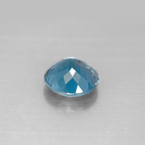 Topazio naturale blu da 2,34 ct, taglio rotondo, VVS-VS