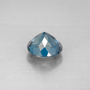 Topazio naturale blu da 2,36 ct, taglio rotondo, VVS-VS