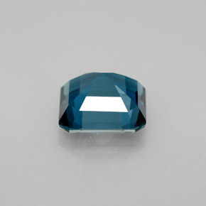 Topazio naturale blu da 2,13 ct, taglio smeraldo, VVS-VS