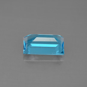 Topazio naturale blu da 2,13 ct, baguette, VVS-VS