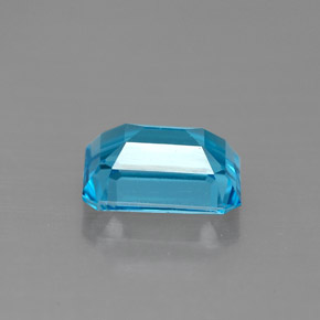 Topazio naturale blu da 1,92 ct, taglio smeraldo, VVS-VS
