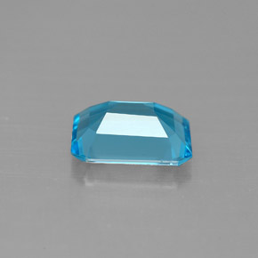 Topazio naturale blu da 1,49 ct, taglio smeraldo, VVS-VS