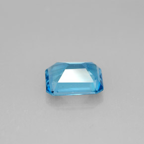 Topazio naturale blu da 1,92 ct, taglio smeraldo, VVS-VS