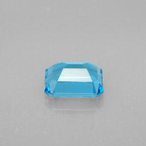 Topazio naturale blu da 2,15 ct, taglio smeraldo, VVS-VS