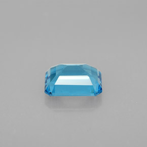 Topazio naturale blu da 1,89 ct, taglio smeraldo, VVS-VS
