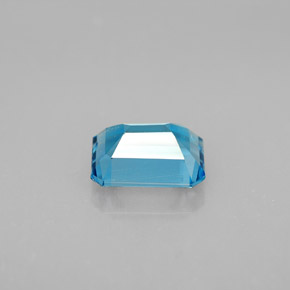 Topazio naturale blu da 1,99 ct, taglio smeraldo, VVS-VS