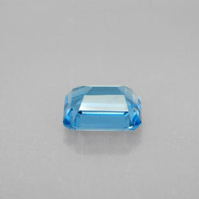 Topazio naturale blu da 2,04 ct, taglio smeraldo, VVS-VS
