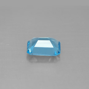 Topazio naturale blu da 1,74 ct, taglio smeraldo, VVS-VS