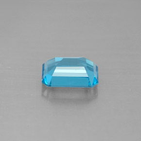 Topazio naturale blu da 1,87 ct, taglio smeraldo, VVS-VS