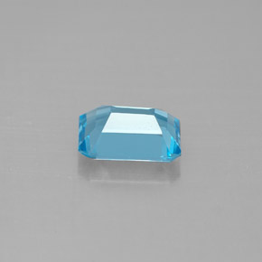 Topazio naturale blu da 1,73 ct, taglio smeraldo, VVS
