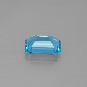 Topazio naturale blu da 1,85 ct, taglio smeraldo, VVS