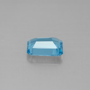 Topazio naturale blu da 1,70 ct, taglio smeraldo, VVS-VS