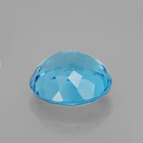 Topazio naturale blu da 3,29 ct, taglio rotondo, VVS-VS