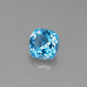 Topazio naturale blu da 1,84 ct, taglio a cuscino, VVS-VS