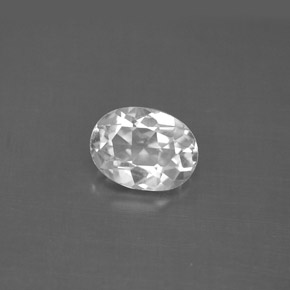 Topazio naturale bianco da 1,53 ct, taglio ovale, VS