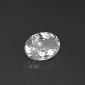 Topazio naturale bianco da 1,62 ct, taglio ovale, VS