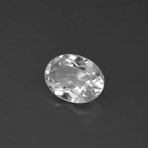 Topazio naturale bianco da 1,54 ct, taglio ovale, VS