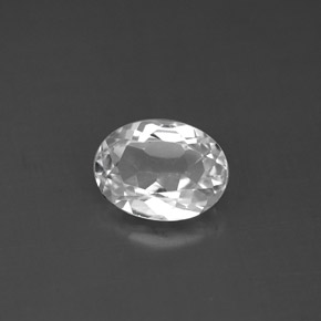 Topazio naturale bianco da 1,44 ct, taglio ovale, VS