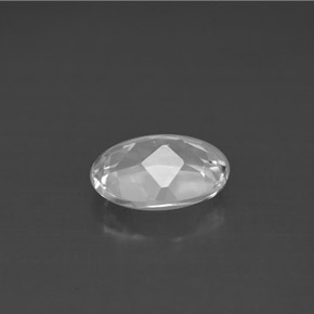 Topazio naturale bianco da 1,44 ct, taglio ovale, VS