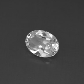 Topazio naturale bianco da 1,43 ct, taglio ovale, VS