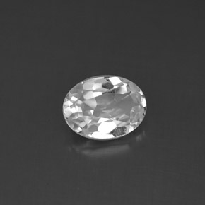 Topazio naturale bianco da 1,43 ct, taglio ovale, VS