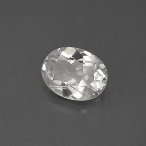 Topazio naturale bianco da 1,44 ct, taglio ovale, VS