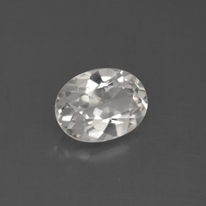 Topazio naturale bianco da 1,43 ct, taglio ovale, VVS-VS