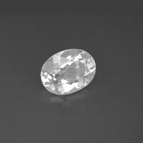 Topazio naturale bianco da 1,60 ct, taglio ovale, VVS-VS