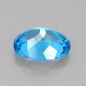 Topazio naturale blu da 4,23 ct, taglio ovale, VS