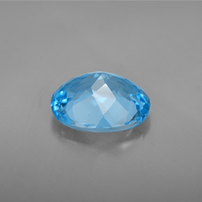 Topazio naturale blu da 4,11 ct, taglio ovale, VVS