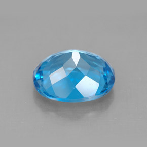 Topazio naturale blu da 4,66 ct, taglio ovale, VVS-VS