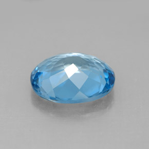 Topazio naturale blu da 4,15 ct, taglio ovale, VVS-VS