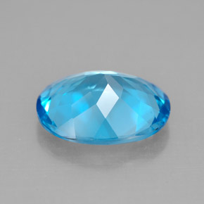 Topazio naturale blu da 3,65 ct, taglio ovale, VS